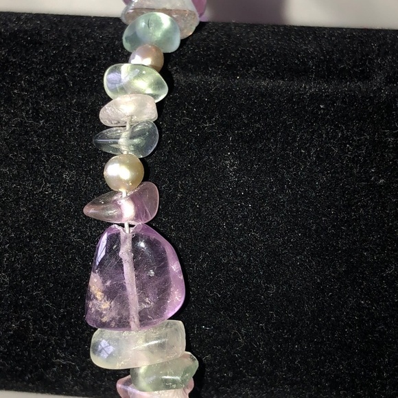 Lilac & Pearl Sterling Silver Bracelet - Picture 4 of 15